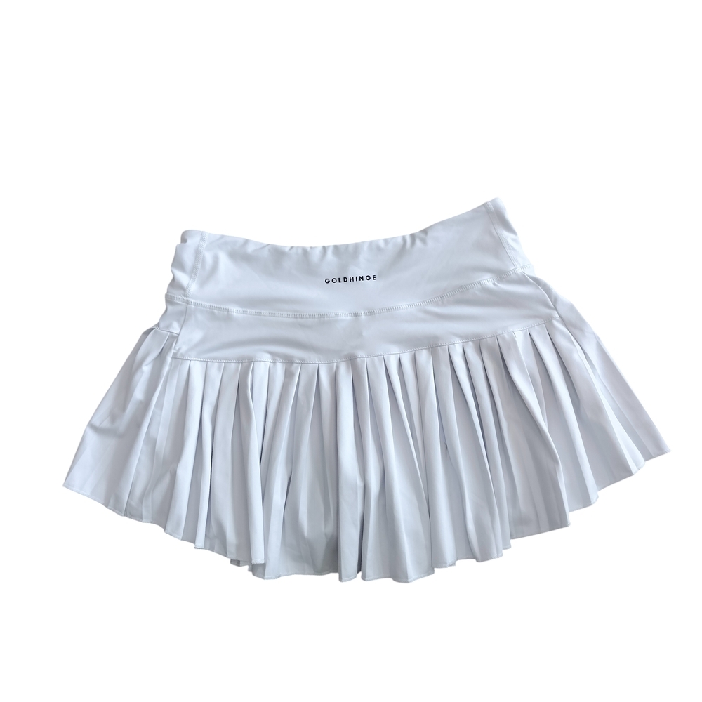 Goldhinge White Pleated Tennis Skirt 15" Size L - Picture 9 of 10